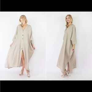Kaftan linen dress caftan